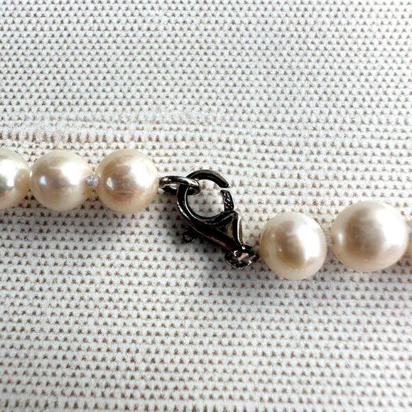 Cultured Pearl Necklace 16" Sterling - Picture 9 of 13